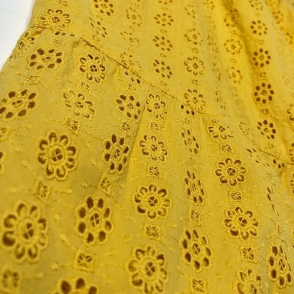 Juicy COUTURE Y2K 90s Sunflower Yellow Eyelet Bow Ruffle Trimmed Summer Tank Top - Picture 8 of 12
